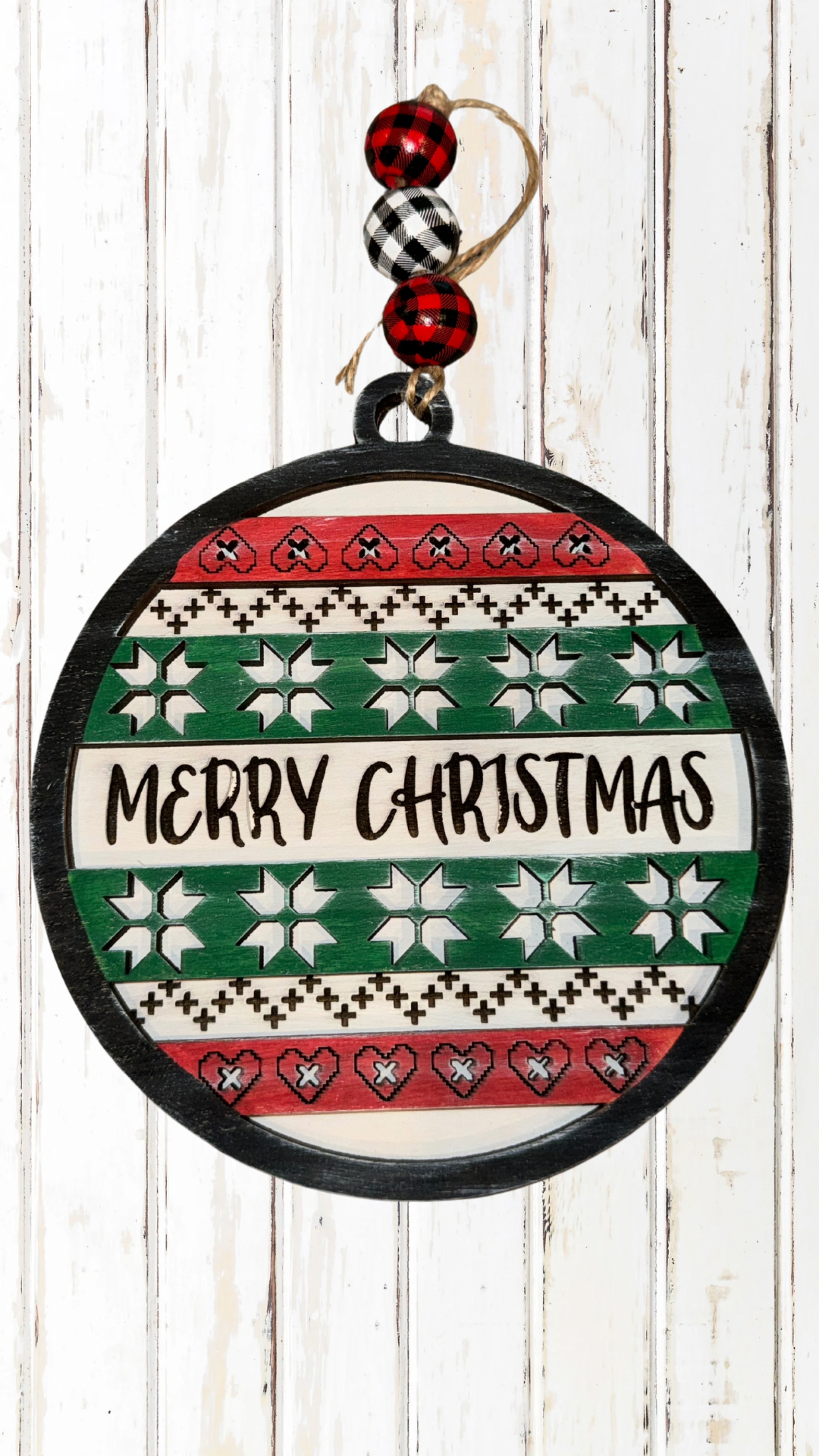Merry Christmas Round Ornament